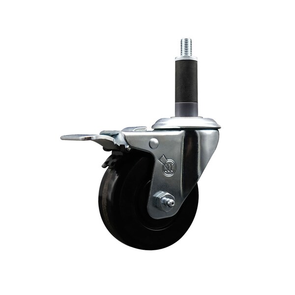3.5'' SS Phenolic Swivel 1'' Expanding Stem Caster Total Lock Brake